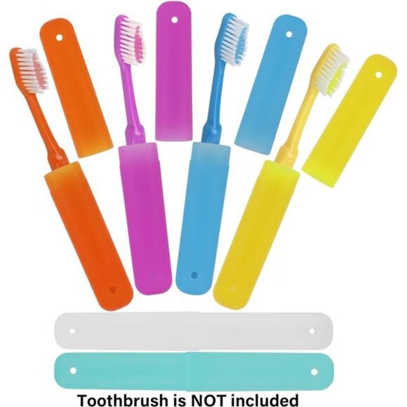 6 Pack Travel Toothbrush Case Portable Toothbrush Holder Camping Home Bathroom - Picture 4 of 8